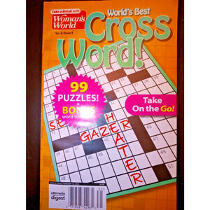 Worlds Best CROSS Word ~99 Puzzles~ Bonus Scramble Games Brain Exercise Dementia